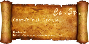 Cserényi Szonja névjegykártya